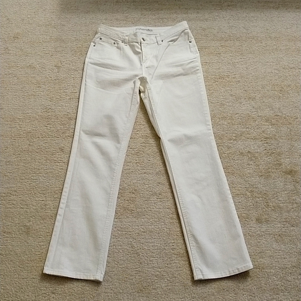 St. John's Bay White Straight Leg Jeans